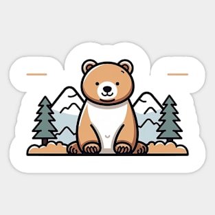 Bear in the Woods Sticker